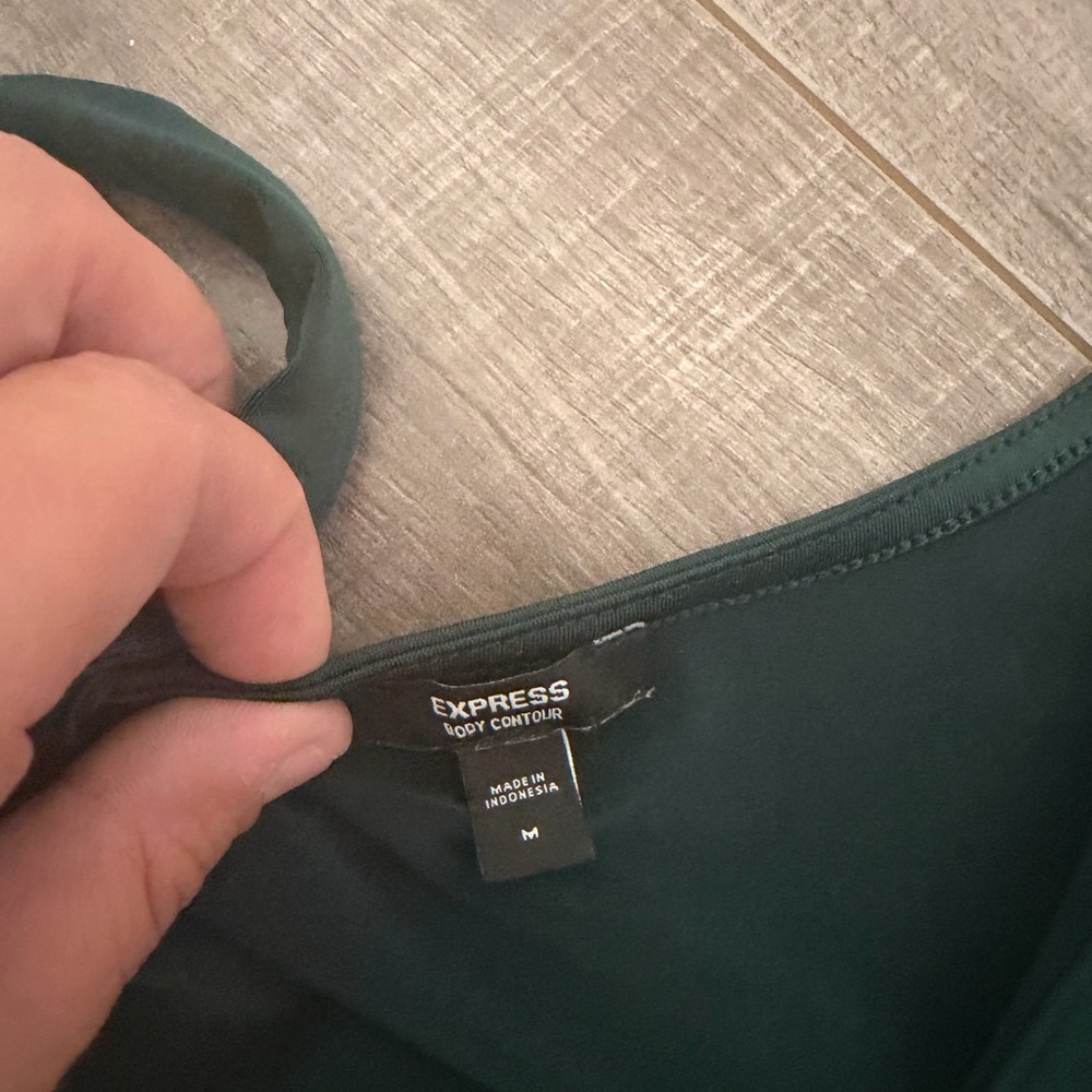 Express Deep Teal Scoop Bodysuit